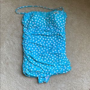 Betsy Johnson Polka Dot Bandau Swim Dress